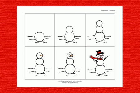Snowman Building Sequencing Activity | Speech Therapy Ideas