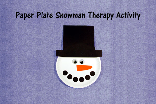 Paper Plate Snowman Therapy Activity