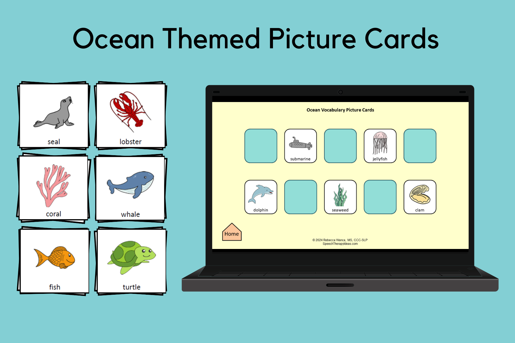 Ocean Themed Picture Cards